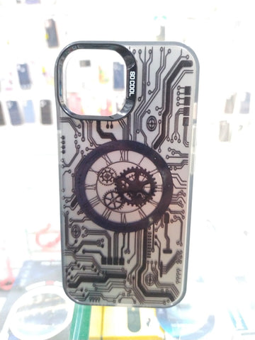 Tech Fusion: Premium Black iPhone 15 Cover