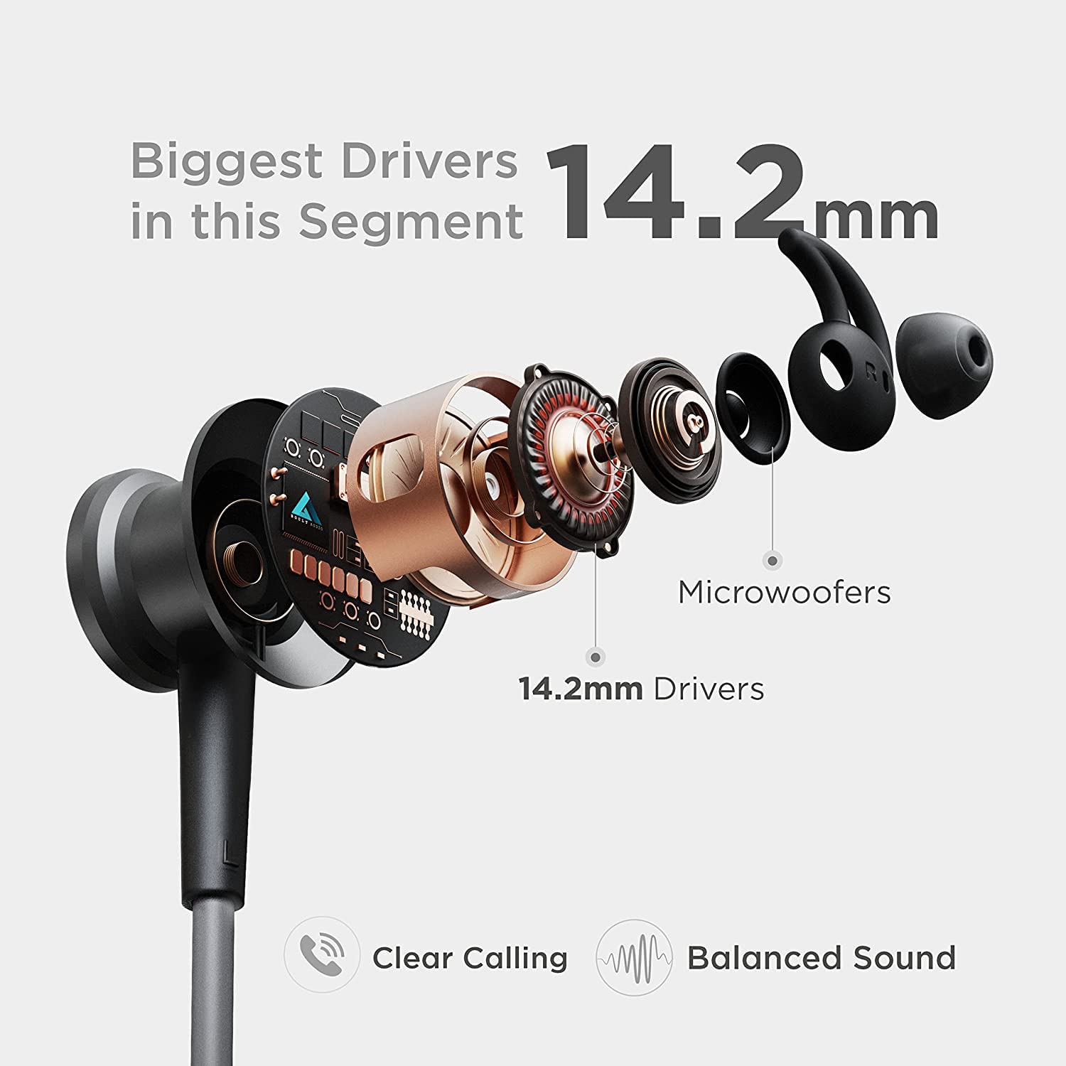 Boult Audio ZCharge Bluetooth Earphones ( 1 year Warranty)