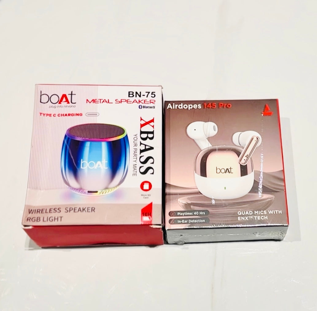 Bluetooth & Wireless Metal Speaker with RGB Lights Combo